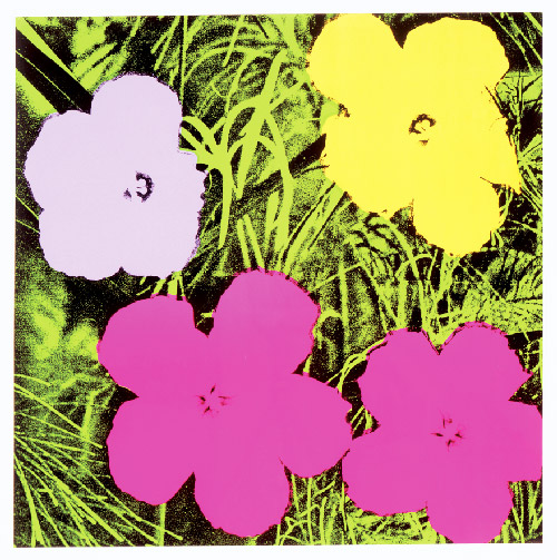 Andy Warhol, Flowers, 1970. Screen print on paper 36 í— 36 inches. © 2012 The Andy Warhol Foundation for the Visual Arts, Inc. / Artists Rights Society (ARS), New York.