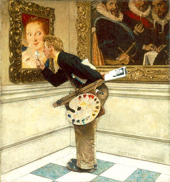 Art Critic, Norman Rockwell, 1955, Oil on canvas, 39  ½