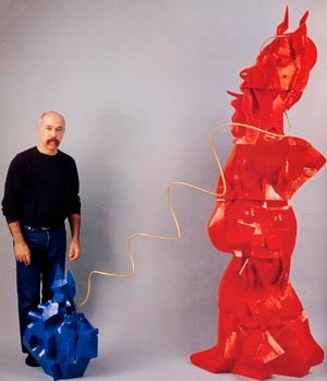Howard Kottler, Devil Walk, 1987. Ceramic, paint, and steel. Dimentions variable. Gift of the Howard Kottler Testamentary Trust, 1998.56 A-J.
