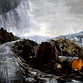 Michael Brophy, January, 1997. Oil on canvas, 78 x 95  ½ inches. Tacoma Art Museum. Museum purchase with funds from the Dr. Lester Baskin Memorial Fund.