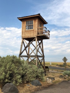 Guard tower still standing at Minidoka, a Japanese relocation camp in Idaho.