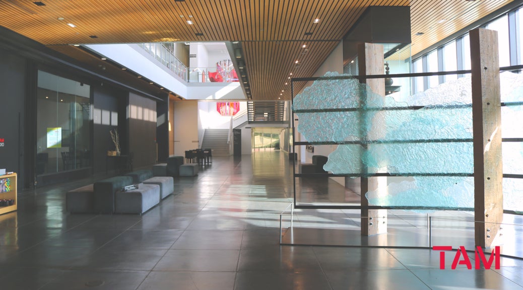 Empty lobby area at Tacoma Art Museum