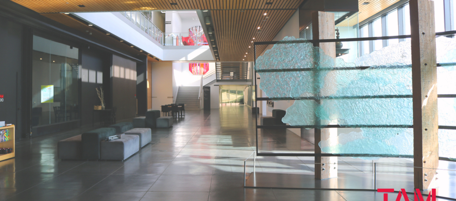 Empty lobby area at Tacoma Art Museum