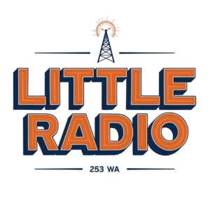 Radio tower above large text reading "Little Radio," subtitle text reads "253 WA"