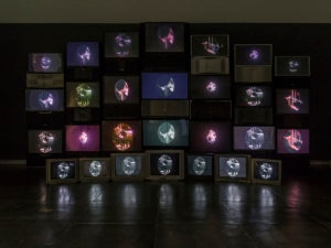 Color photograph of Paul Stephen Benjamin's "Black is the Color" installation