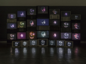 Color photograph of Paul Stephen Benjamin's "Black is the Color" installation