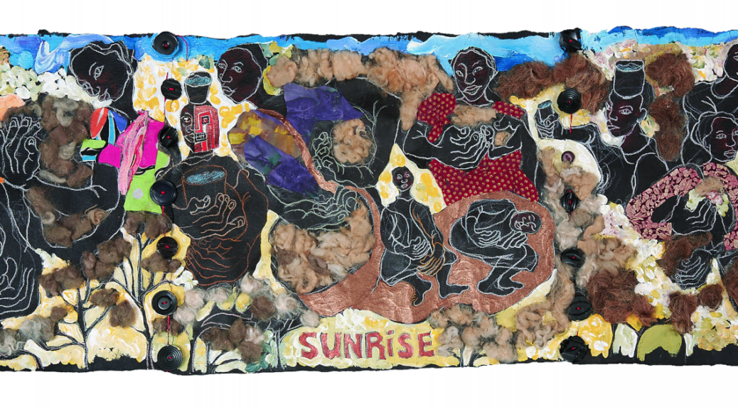 Photo of Aminah Robinson's work, "Sunrise" 1996-2012