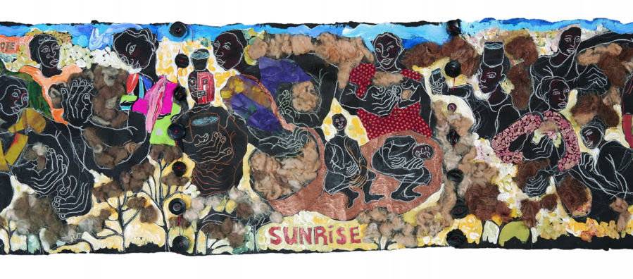 Photo of Aminah Robinson's work, "Sunrise" 1996-2012