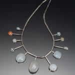 Color photo of opal necklace by artist Ruth Penington