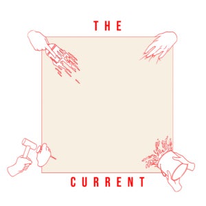 Red and white logo for The Current Artist Award