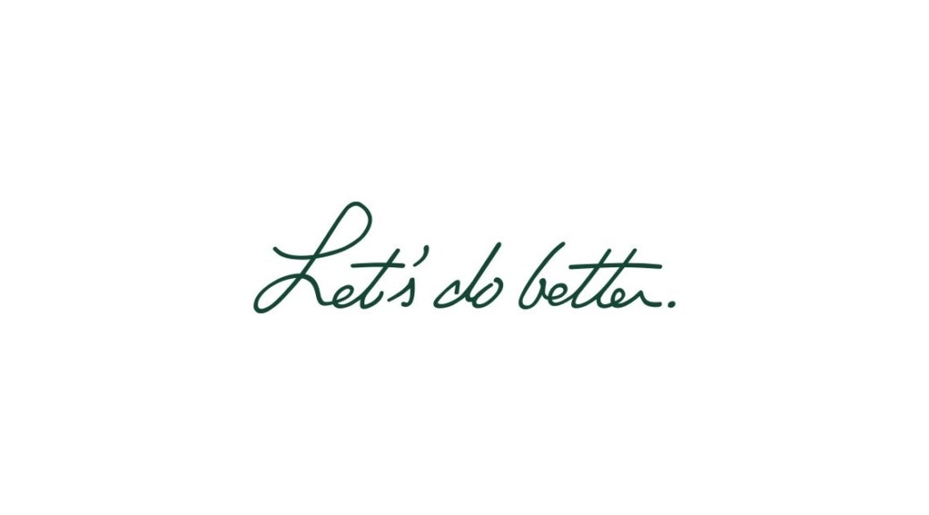 "Let's Do Better" written in a teal cursive script