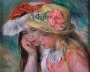 Heads of Two Young Girls painting by Pierre Auguste Renoir