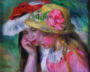 Heads of Two Young Girls painting by Pierre Auguste Renoir