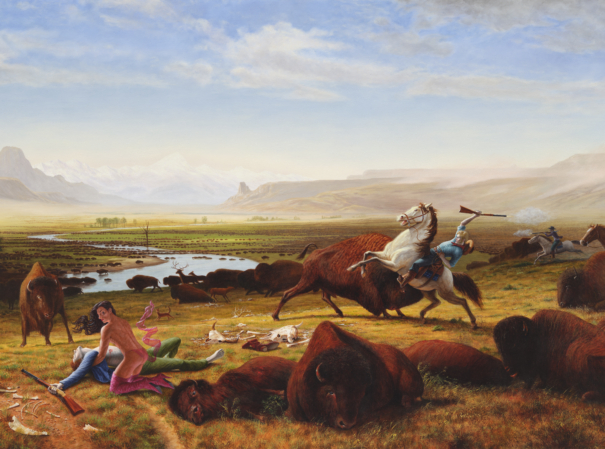 Kent Monkman (b. 1965) Death of Adonis, 2009 Acrylic on canvas 72 x 120 in. Art Bridges. Photography by Steve Paneccasio.