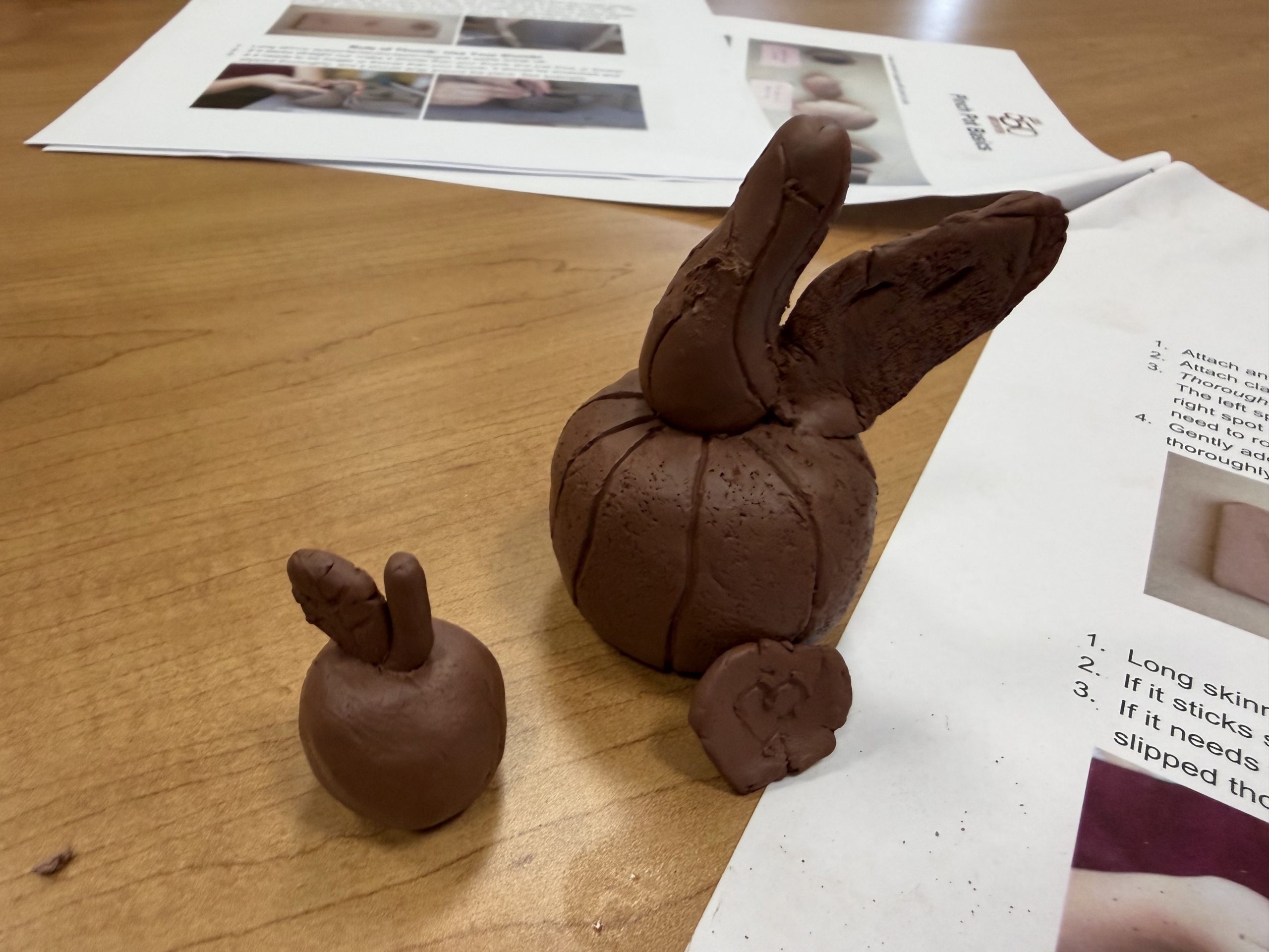 Cute pumpkins made with air dry clay